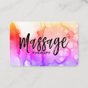 *~* Vattenfärgsmassabehandling - massagebehandling Visitkort