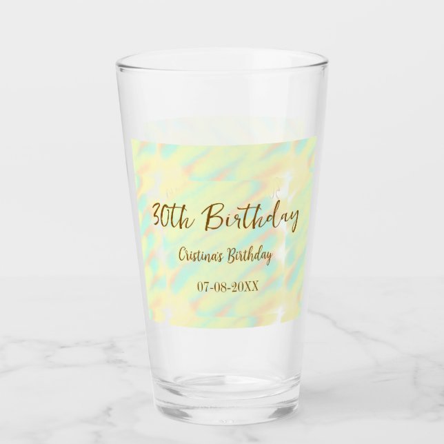 Vattenfärgsmätare för orange i gulten lycklig glaskopp (Framsida)