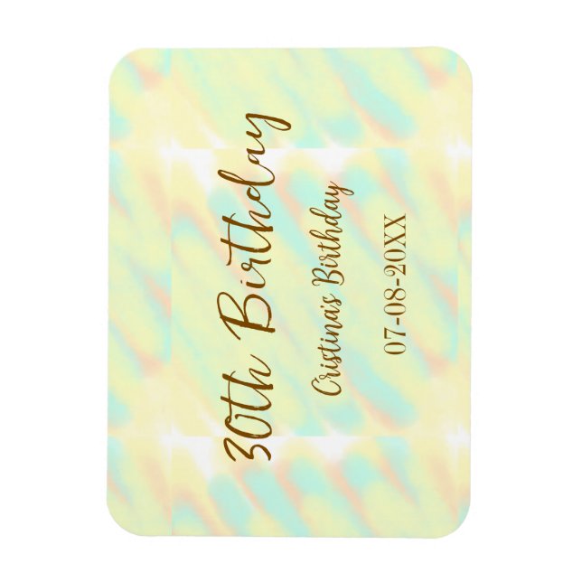 Vattenfärgsmätare för orange i gulten lycklig magnet (Vertikal)