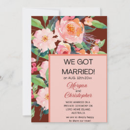 Vattenfärgsmeddelande Blommigten "Ny gifta" Inbjudningar