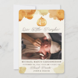 Vattenfärgsmeddelande från Pumpkin Baby Meddelande