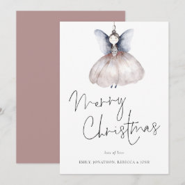 Vattenfärgsmedelkort för minimalistisk God jul Julkort