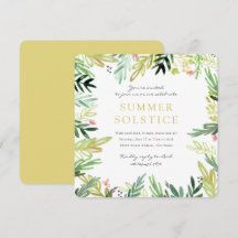 Vattenfärgsmedelsommarsolstift Inbjudan