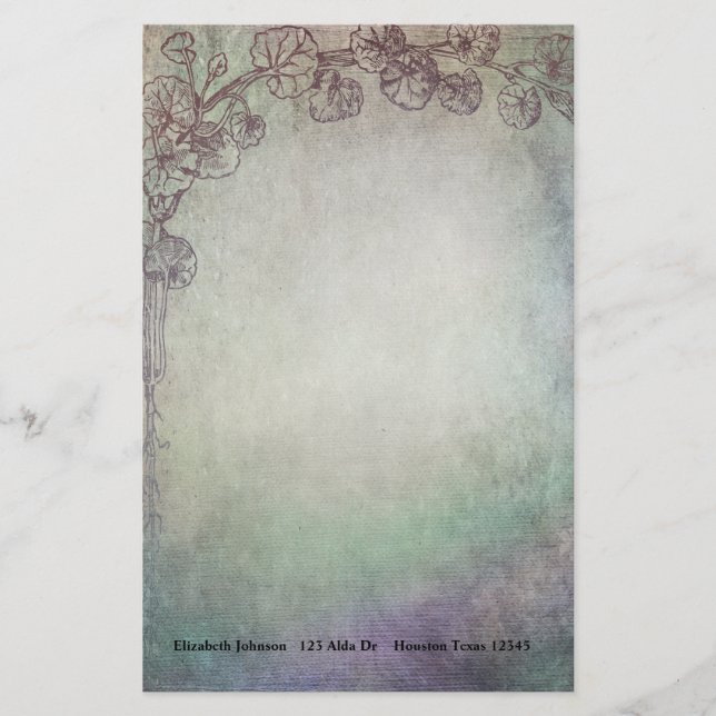 Vattenfärgsmedelvärden Brevpapper (Framsida)