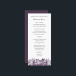Vattenfärgsmeny Amethyst Bröllop Blommigt Meny<br><div class="desc">Anpassa om du vill flytta text,  ändra typsnitt och bakgrund färg,  lägga till mer text och redigera baksidan efter behov.</div>