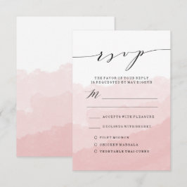 Vattenfärgsmeny | Bröllop OSA kort