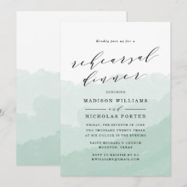 Vattenfärgsmeny | Inbjudan till repetitionsmiddag