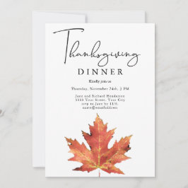Vattenfärgsmiddag, Thanksgiving Inbjudningar