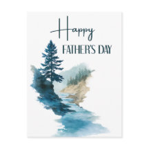 Vattenfärgsminimalistisk Lycklig Fars dag