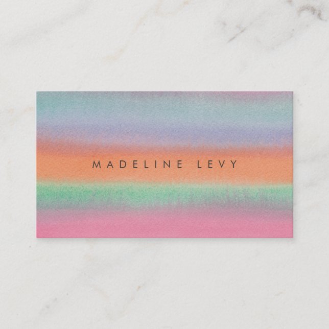 Vattenfärgsminimalistisk modern Möte verksamhet Tidsbeställning Kort (Framsida)