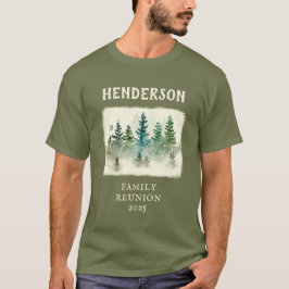 Vattenfärgsmisty Wood Matching Rustic T-Shirt