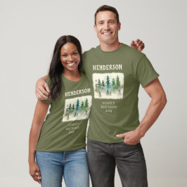 Vattenfärgsmisty Wood Matching Rustic T-Shirt