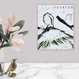 Vattenfärgsmodell Vogue Mode Model Helgdag Canvastryck