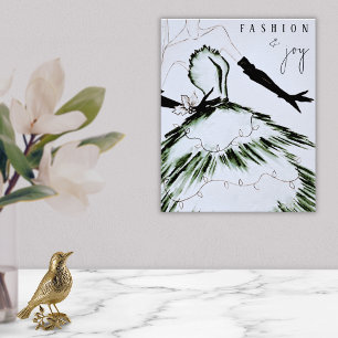 Vattenfärgsmodell Vogue Mode Model Helgdag Poster