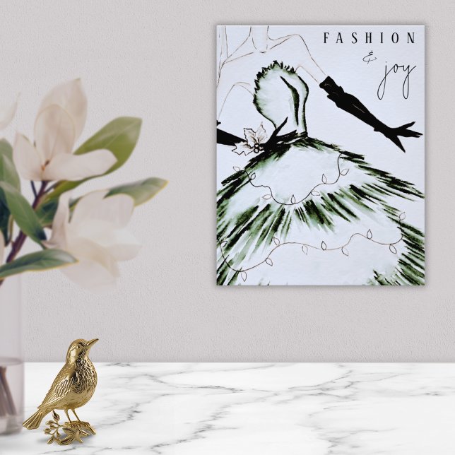 Vattenfärgsmodell Vogue Mode Model Helgdag Poster (Skapare uppladdad)