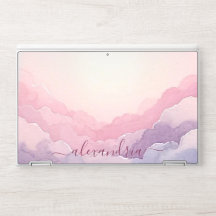 Vattenfärgsmoln Rosa Himmel med Namn