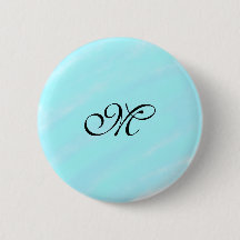 Vattenfärgsmonogram för blå grönt lägga till brev