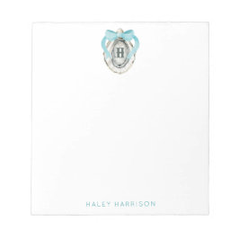 Vattenfärgsmonogram Kustblårasterostron Anteckningsblock