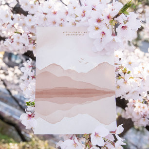 Vattenfärgsmonogram Rosa liggande Brevpapper
