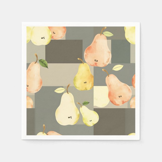 Vattenfärgsmönster Mönster Design Pappersservett (Framsidan)