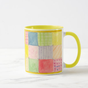 Vattenfärgsmönster Quilt Mugg