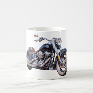 Vattenfärgsmotorcykel Kaffemugg