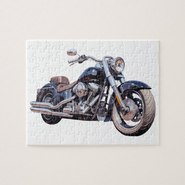 Vattenfärgsmotorcykel Pussel (Horisontell)