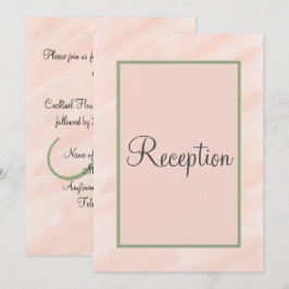 Vattenfärgsmottagning för Monogram  Sage Grönt  Inbjudningar