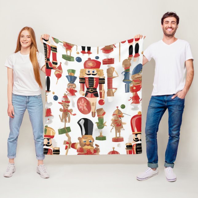 Vattenfärgsmuskler, jul mönster fleecefilt (På plats)