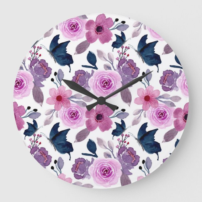 Vattenfärgsmussla och rosa blommor stor klocka (Framsida)