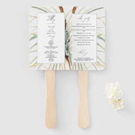 VattenfärgsNeutralt Boho Botanical Bröllopsprogram