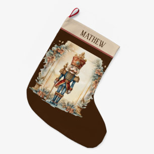 Vattenfärgsnötcracker, lägg till namn stor julstrumpa