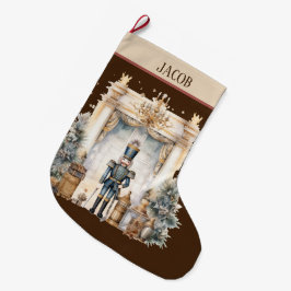 Vattenfärgsnötcracker, lägg till namn stor julstrumpa