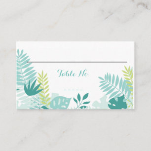 Vattenfärgsnr Tropical Bröllop Bord Placeringskort