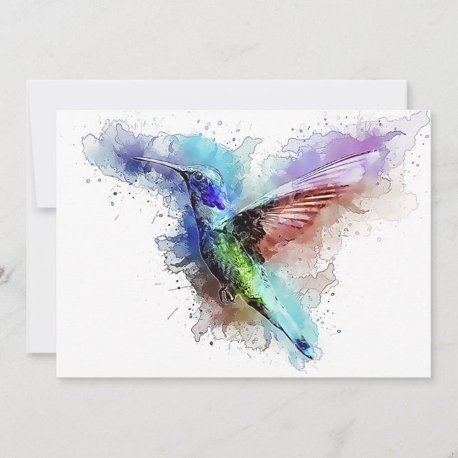 Vattenfärgsödfågel Inbjudningar (Framsida)