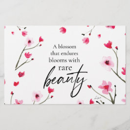 Vattenfärgsoffert för inspirationsfärgen Cherry Bl Brevpapper