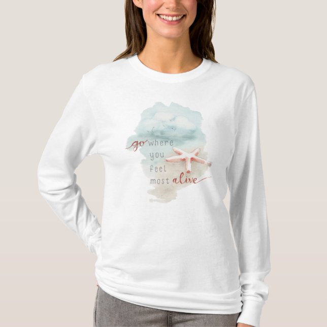 Vattenfärgsoffert för skarpsill t shirt (Framsida)