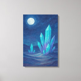 Vattenfärgsöknaten med kristaller canvastryck