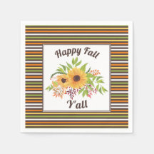 Vattenfärgsolblommor, rand Lycklig faller Y'all