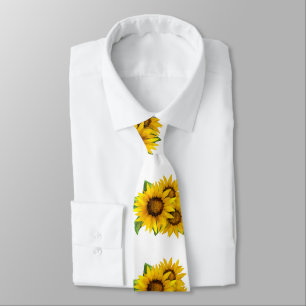 Vattenfärgsolblommor Tie Slips
