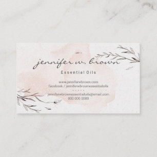 Vattenfärgsolja Blommigt Anpassningsbar Essential Visitkort