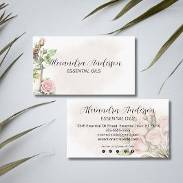 Vattenfärgsolja Ro Blommigt Aromaterapi Essential Visitkort