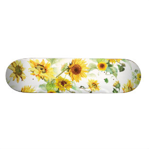 Vattenfärgsolros Mini Skateboard Bräda 18,5 Cm