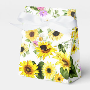 Vattenfärgsolrosblomma 7 presentaskar