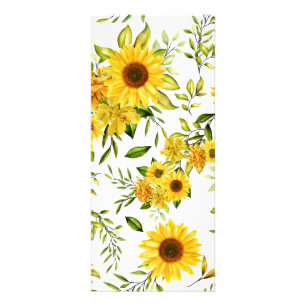 Vattenfärgsolrosblomma 8 reklamkort