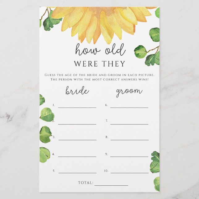 Vattenfärgsolrossen Hur gammal var möhippan? (Framsida)