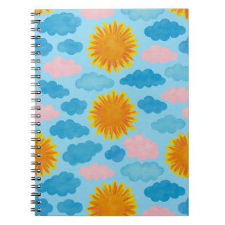 Vattenfärgsoluppgång Sunset Blank Journal/ Anteckningsbok