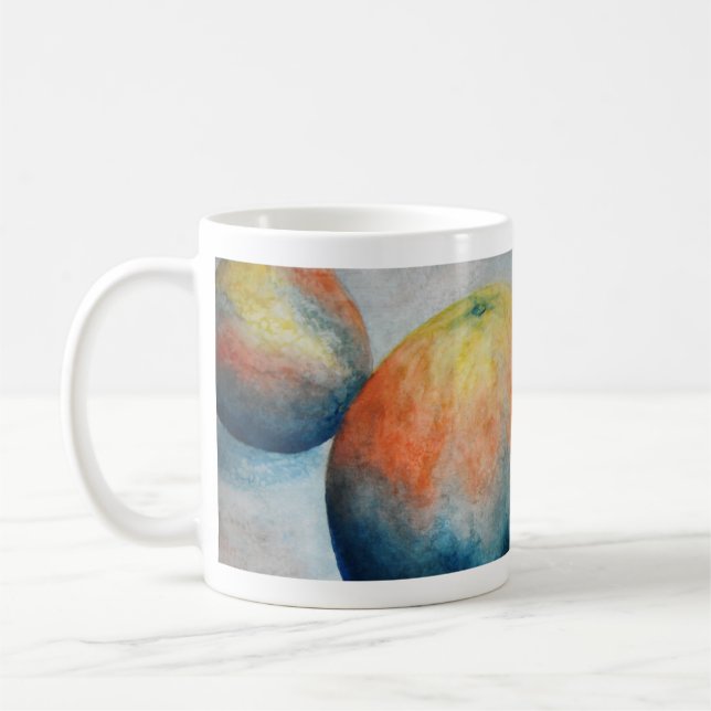 vattenfärgsorangar kaffemugg (Vänster)