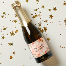 VattenfärgsOrange Blommigt Bröllop Mini