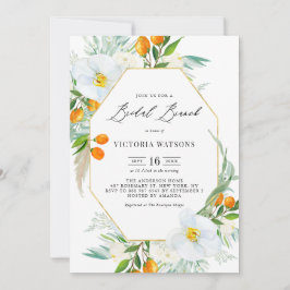 VattenfärgsOrchids & Kumquats Ram Möhippa Brunch Inbjudningar